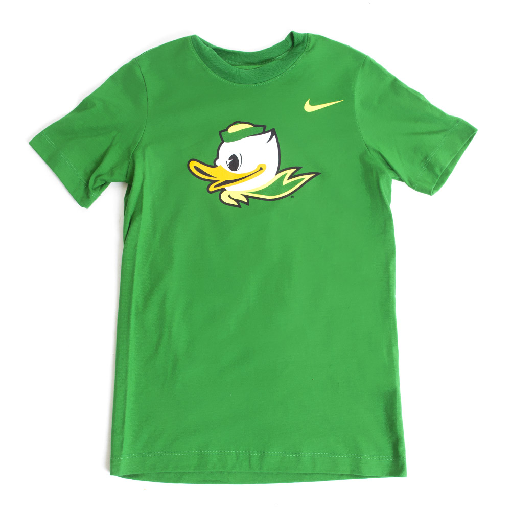 Fighting Duck, Nike, Green, Crew Neck, Cotton, Kids, Youth, T-Shirt, 541326